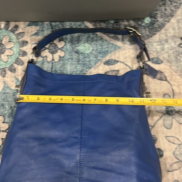Coach Penelope Blue Leather Hobo Bag w/COA - Picture 12 of 15